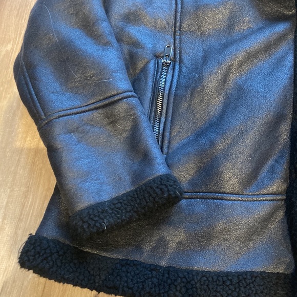 NWOT Black Aviator Jacket - Picture 4 of 5